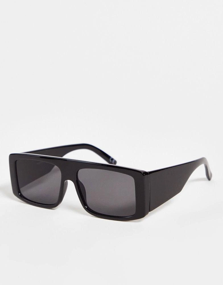 商品ASOS|ASOS DESIGN square visor sunglasses with wide temple,价格¥53,第1张图片