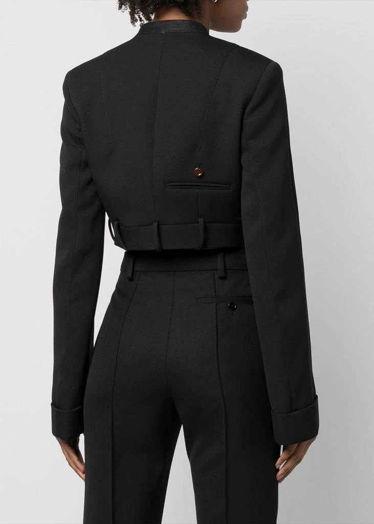 商品Acne Studios|Acne Studios Black Cropped Suit Jacket,价格¥2334,第3张图片详细描述