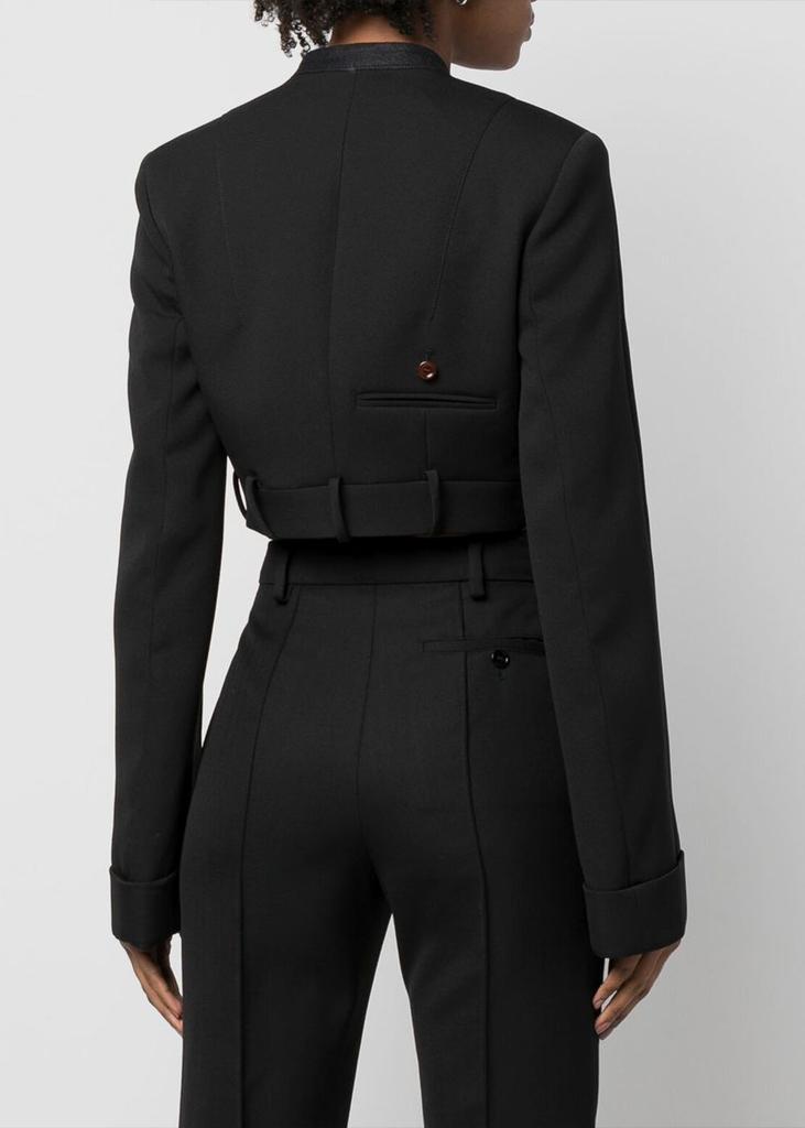 商品Acne Studios|Acne Studios Black Cropped Suit Jacket,价格¥4491,第5张图片详细描述