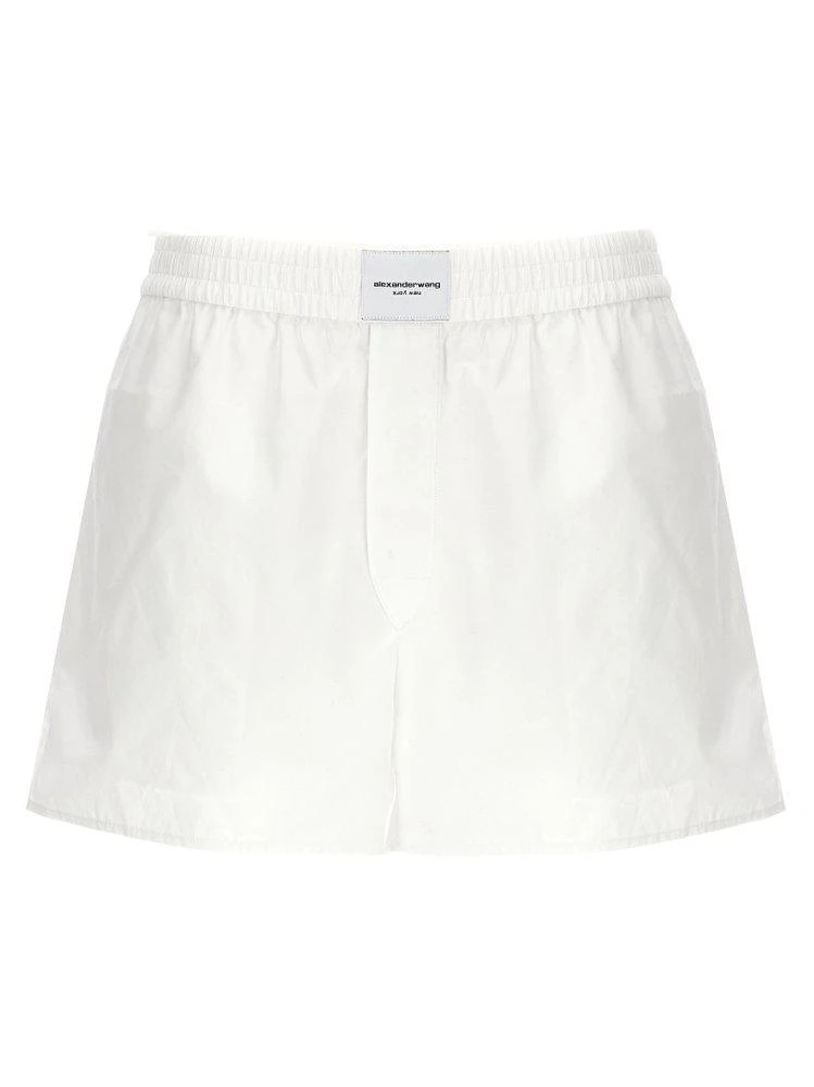 商品Alexander Wang|Alexander Wang Logo Patch Elastic Waist Shorts,价格¥1816,第1张图片