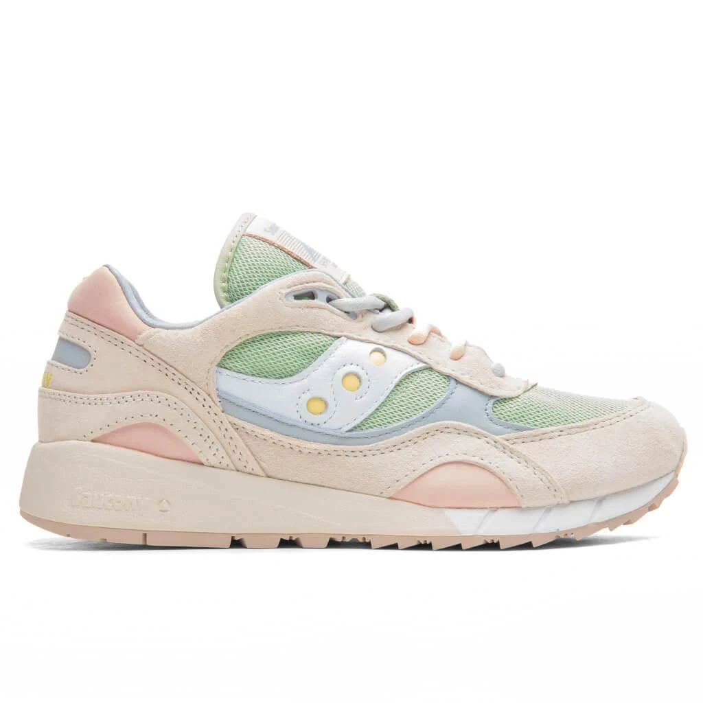 商品Saucony|Shadow 6000 - White/Light Green,价格¥821,第1张图片