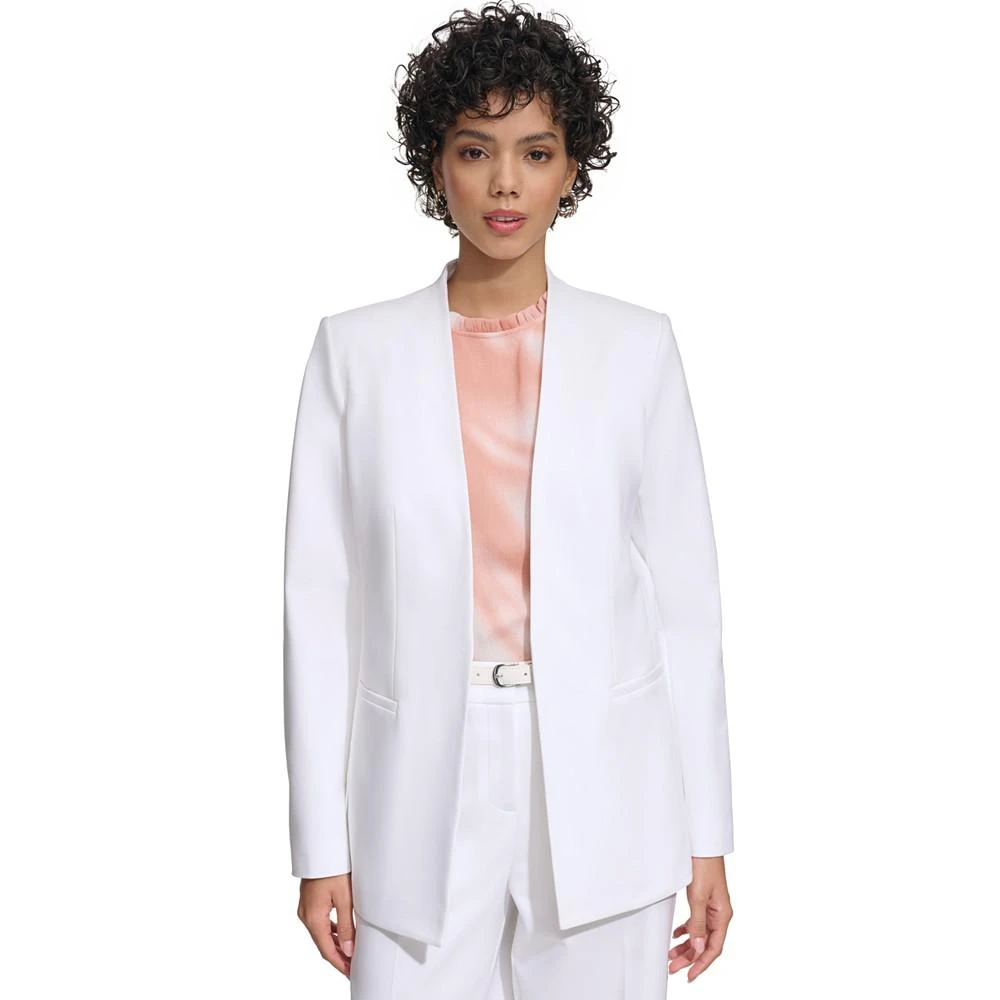 商品Calvin Klein|Women's Collarless Open-Front Blazer,价格¥669,第1张图片