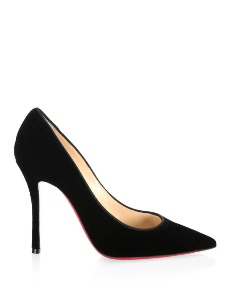 商品Christian Louboutin|尖头丝绒红底高跟鞋,价格¥5185,第5张图片详细描述
