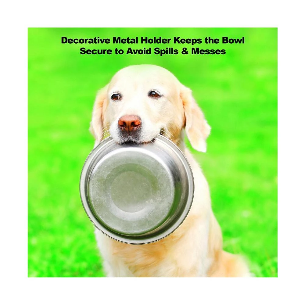 Stainless Steel Raised Food and Water Bowls - Set of 2 商品