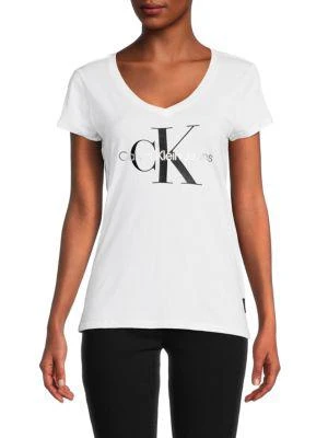 商品Calvin Klein|Logo Heathered T shirt,价格¥136,第1张图片