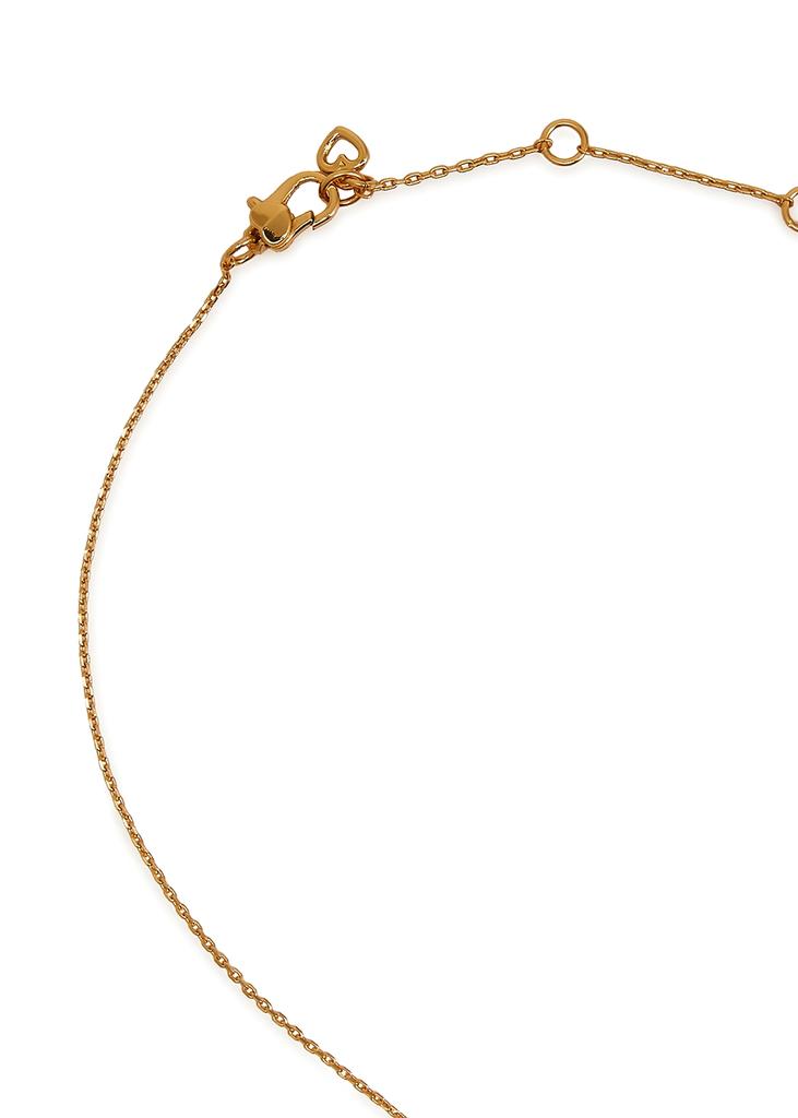 Bow crystal-embellished necklace商品第4张图片规格展示