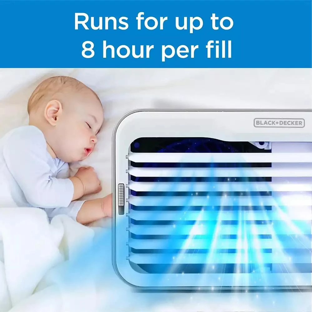 商品Black & Decker|BLACK+DECKER Desktop Air Cooler, Personal Portable Fan with 3-Speeds, Evaporative Air Cooler with 0.5L Water Tank,价格¥258,第4张图片详细描述