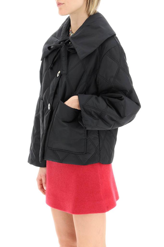 Ganni oversized collar quilted jacket商品第4张图片规格展示