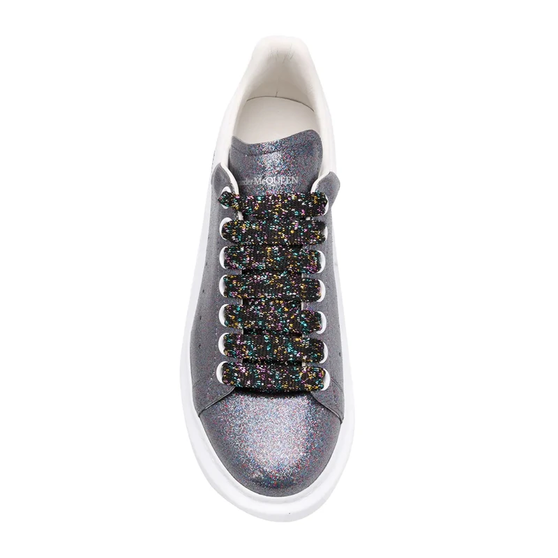 Alexander McQueen 亚历山大·麦昆 女士黑色闪光阔型运动鞋 558944-W4LW1-8483 商品