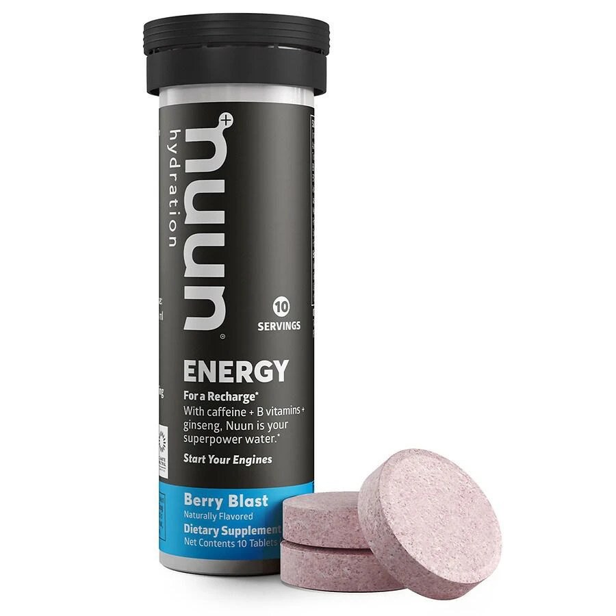 商品Nuun Hydration|Energy Electrolyte Drink Tablets Berry Blast,价格¥60,第2张图片详细描述
