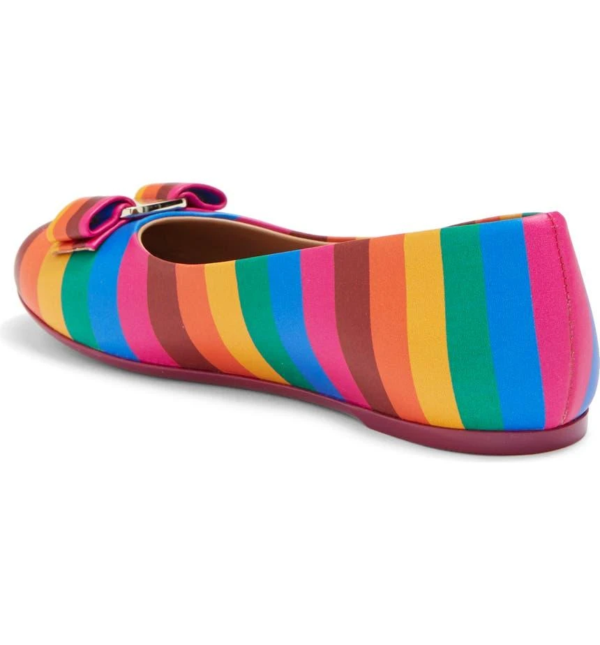 商品Salvatore Ferragamo|Kids' Striped Bow Flat,价格¥1231,第2张图片详细描述