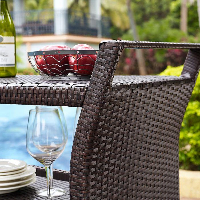 商品Sparrow & Wren|Sparrow & Wren Avalon Outdoor Wicker Bar Cart,价格¥2593,第3张图片详细描述