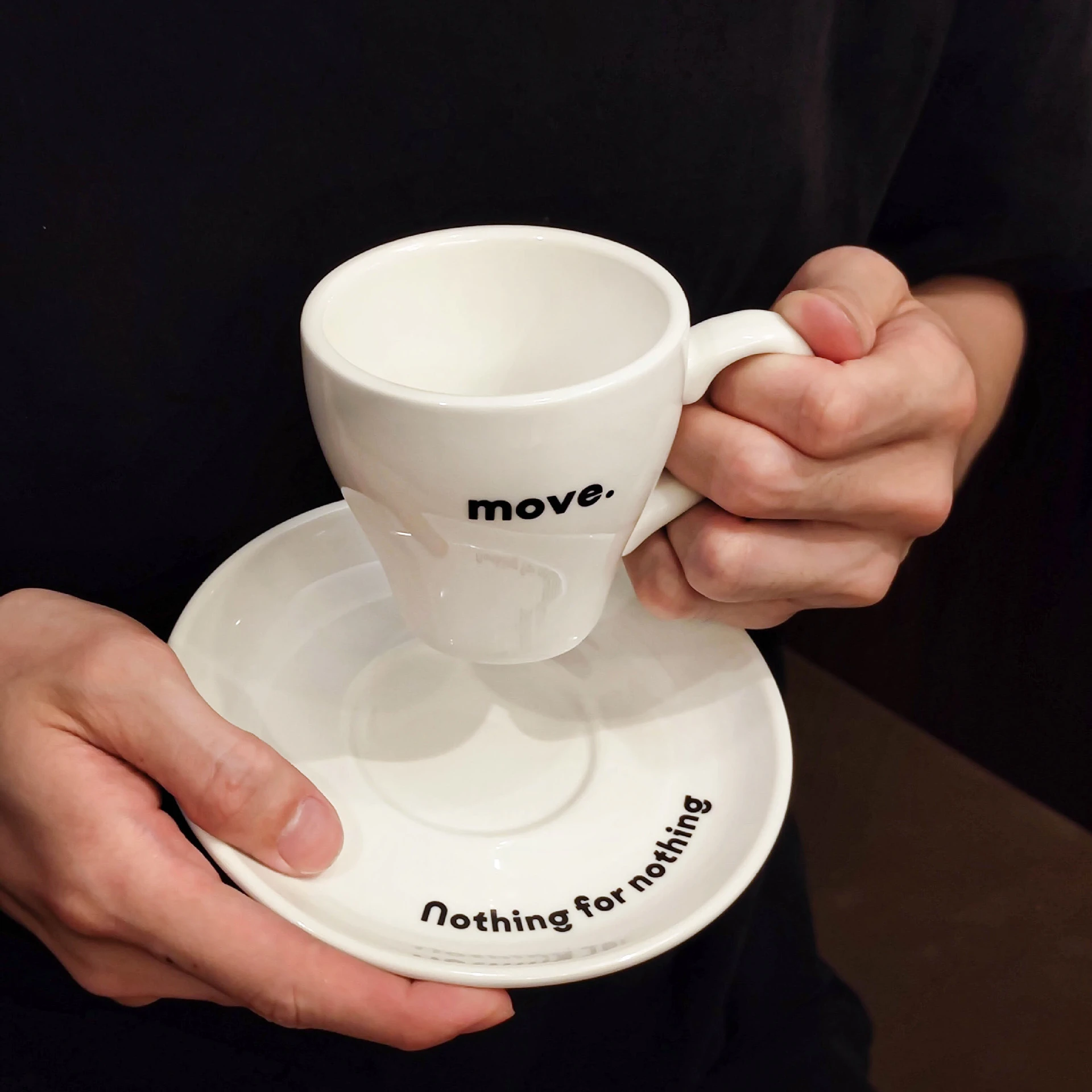 ins简约创意咖啡杯碟专业拿铁拉花杯子高颜值办公室陶瓷杯 商品