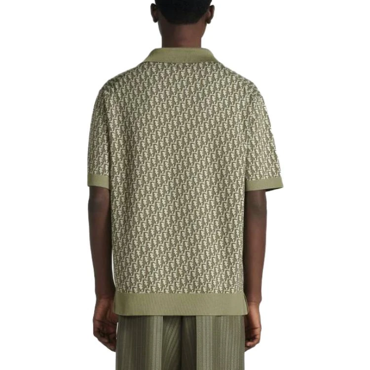 商品[国内直发] Dior|迪奥 SS23 Logo满印休闲短袖Polo衫T恤 男款 绿色,价格¥6478,第8张图片详细描述