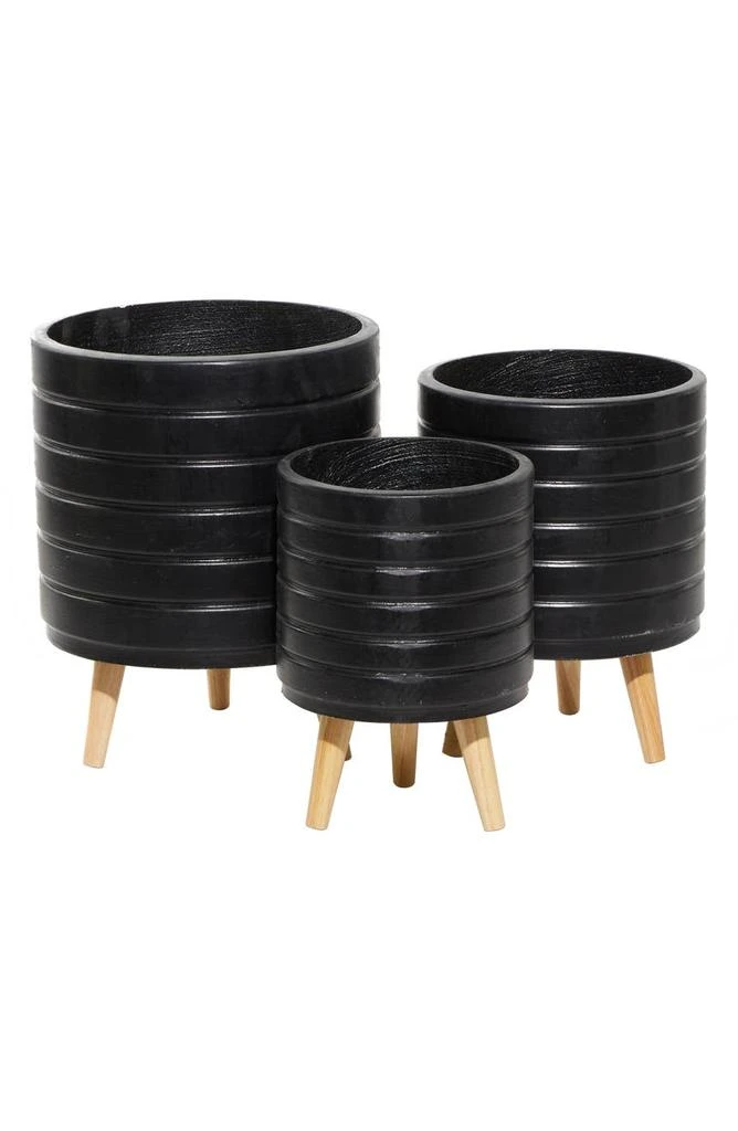 商品COSMO BY COSMOPOLITAN|Black MgO Contemporary Planter - Set of 3,价格¥1002,第5张图片详细描述