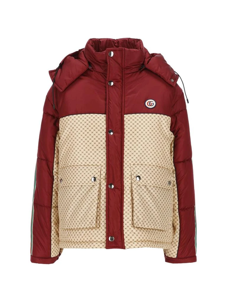 商品Gucci|Gucci GG Color Blocked Hooded Jacket,价格¥17272,第1张图片