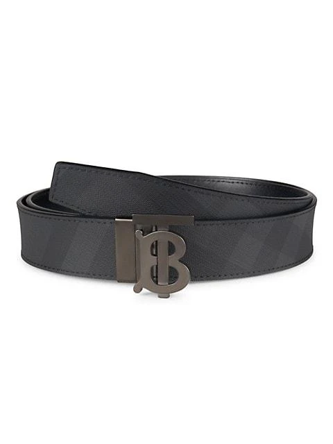 商品Burberry|Monogram Check Leather Belt,价格¥3840,第1张图片