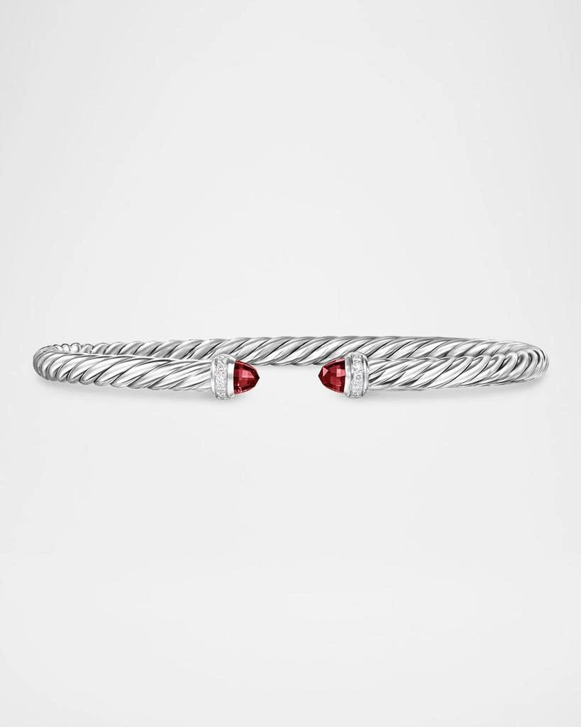 商品David Yurman|Modern Cable Flex Bracelet with Gemstones and Diamonds in Silver,价格¥3822,第1张图片