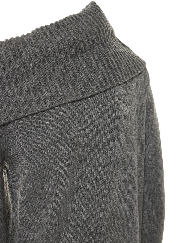 Cashmere Asymmetric Neckline Sweater商品第4张图片规格展示