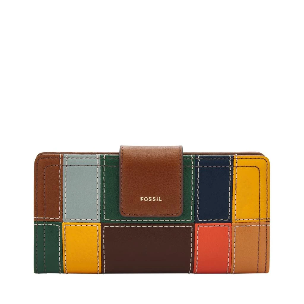 商品Fossil|Logan Leather Tab Clutch,价格¥594,第1张图片