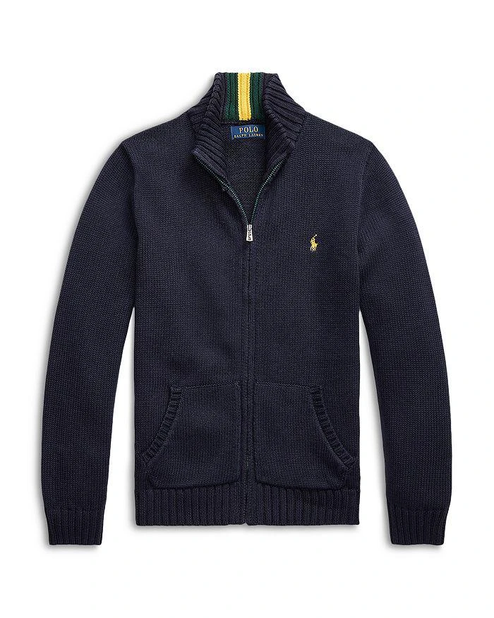 商品Ralph Lauren|Boys' Cotton Full Zip Sweater - Little Kid, Big Kid,价格¥596,第1张图片