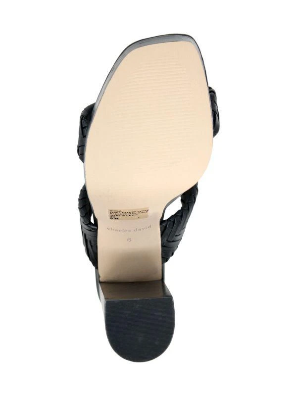 商品Charles David|Intro Block-Heel Leather Sandals,价格¥1037,第3张图片详细描述