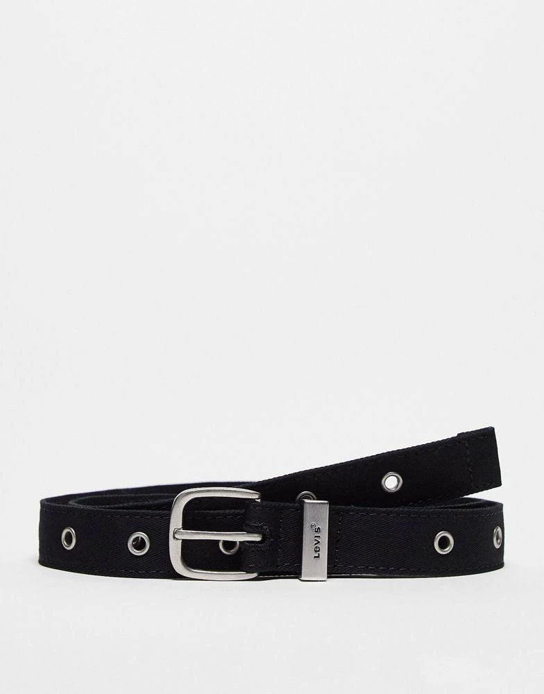 商品Levi's|Levi's fabric grommet belt in black ,价格¥224,第1张图片