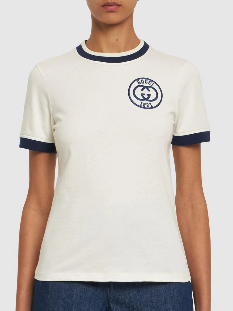 商品Gucci|Cotton Jersey T-shirt W/ Embroidery,价格¥5235,第2张图片详细描述