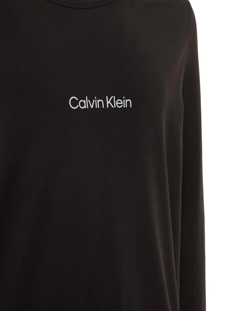 商品Calvin Klein|Logo Cotton Blend Long Sleeve T-shirt,价格¥292,第3张图片详细描述