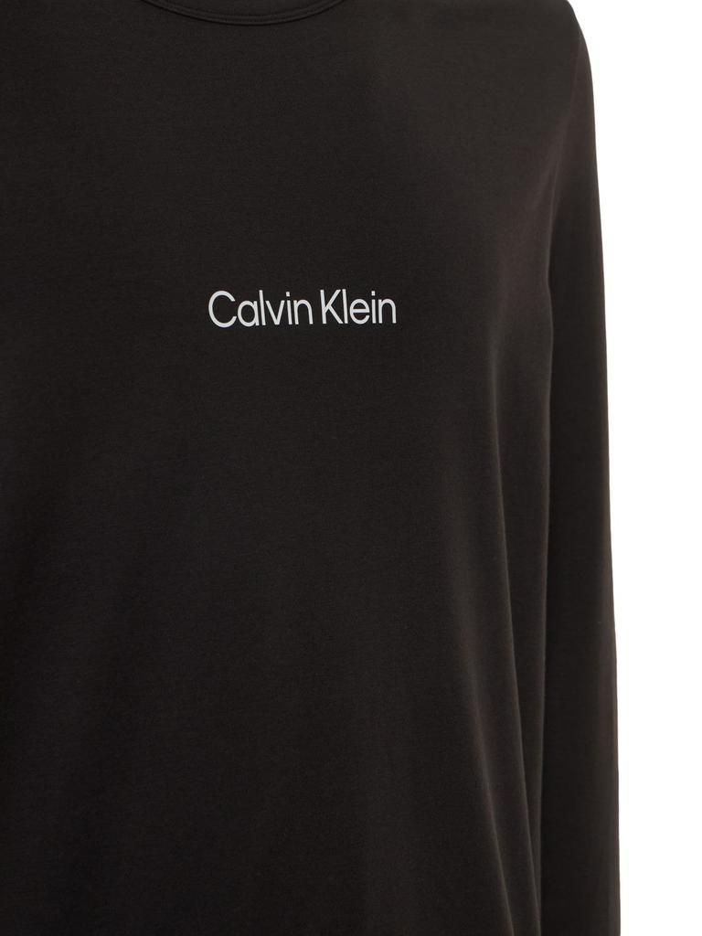 商品Calvin Klein|Logo Cotton Blend Long Sleeve T-shirt,价格¥404,第5张图片详细描述