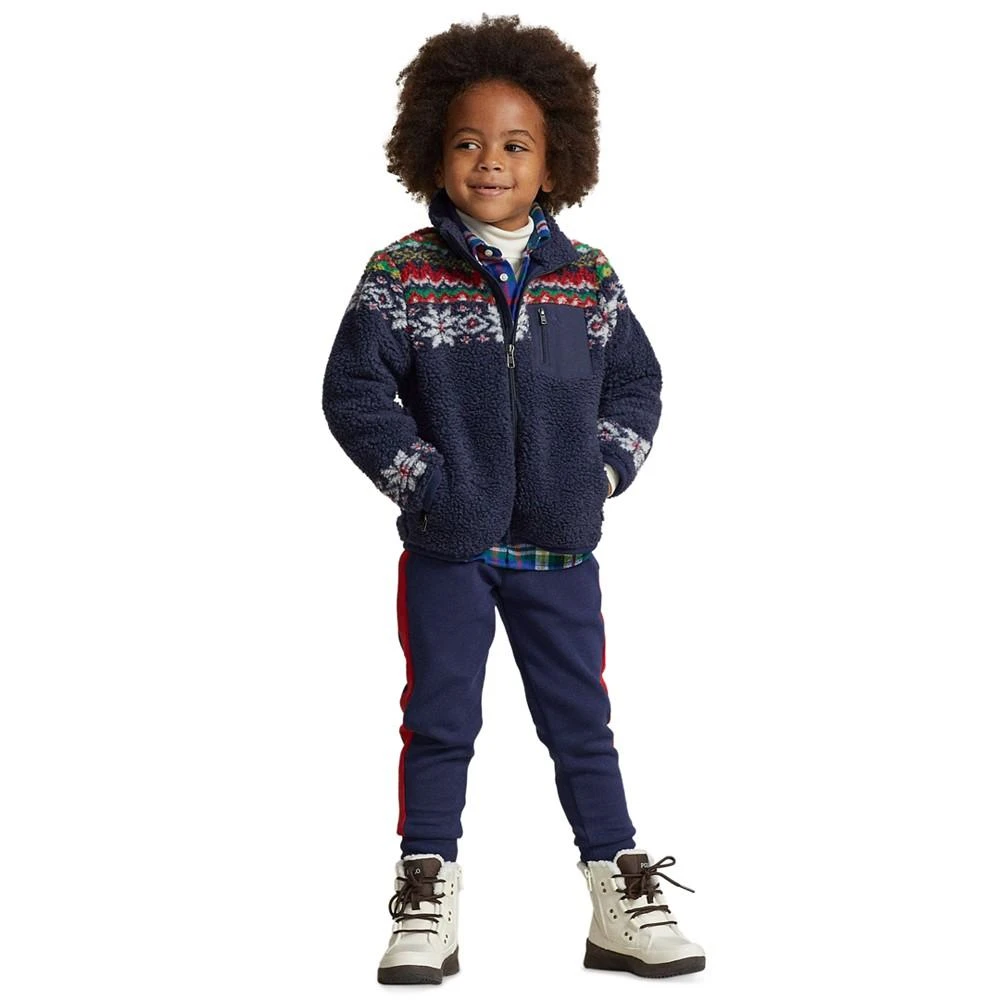 商品Ralph Lauren|Toddler and Little Boys Fair Isle Teddy Fleece Jacket,价格¥491,第3张图片详细描述