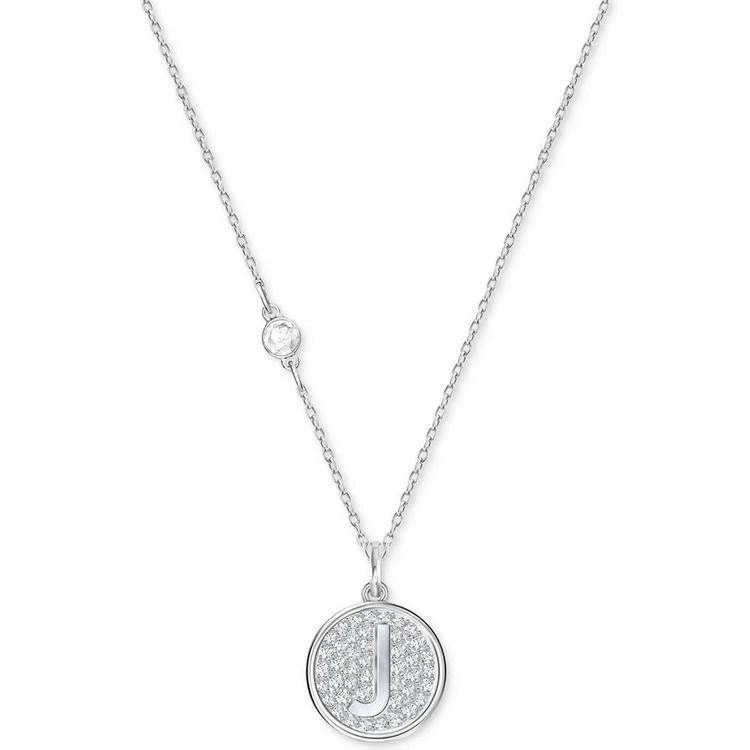 Silver-Tone Pavé Initial Pendant Necklace 商品