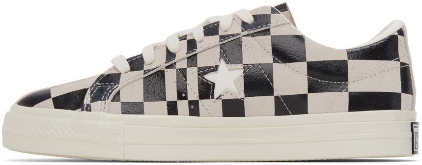商品Converse|Black & White Check One Star Sneakers,价格¥632,第5张图片详细描述