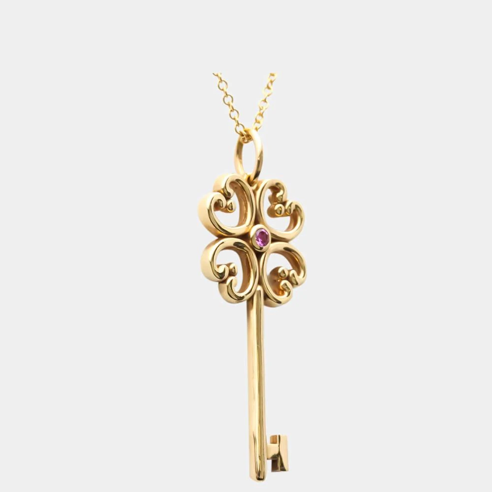 商品[二手商品] Tiffany & Co.|Tiffany & Co. Heart Key 18K Rose Gold Sapphire Necklace,价格¥8453,第5张图片详细描述