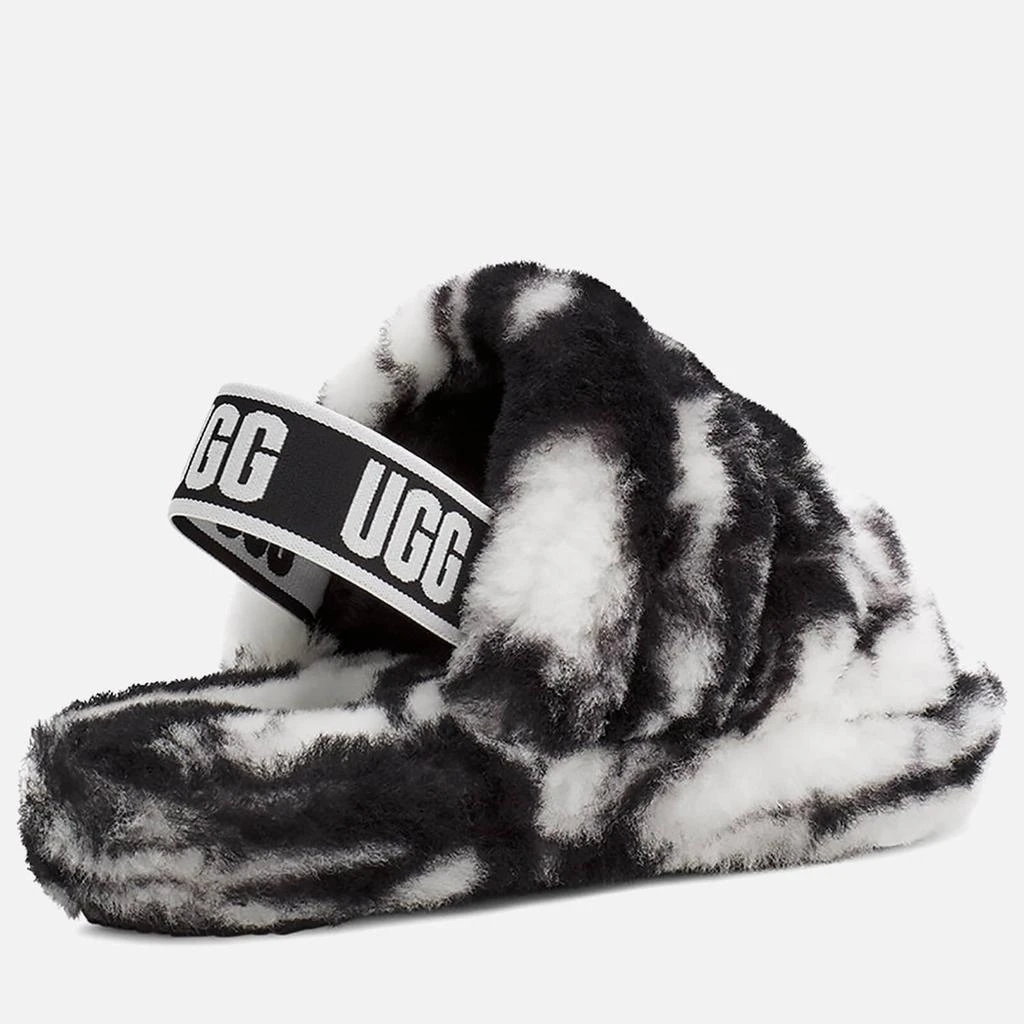 商品UGG|UGG KIDS' FLUFF YEAH SLIDE MARBLE SLIPPERS - BLACK,价格¥321,第5张图片详细描述