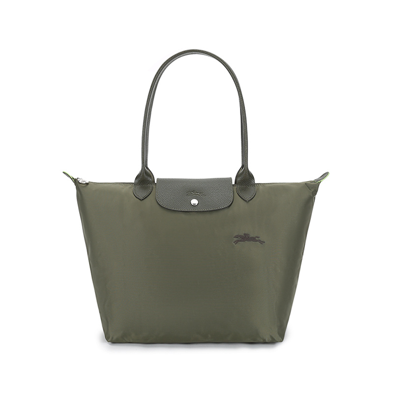 商品Longchamp|珑骧女士Le Pliage Green系列大号长柄织物可折叠手提单肩饺子包 L1899 919（香港仓发货）,价格¥674,第1张图片