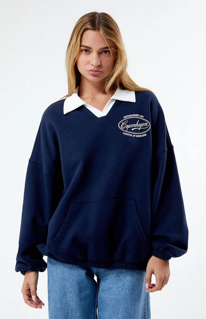 商品PacSun|Denmark Rugby Oversized Sweatshirt,价格¥227,第1张图片详细描述