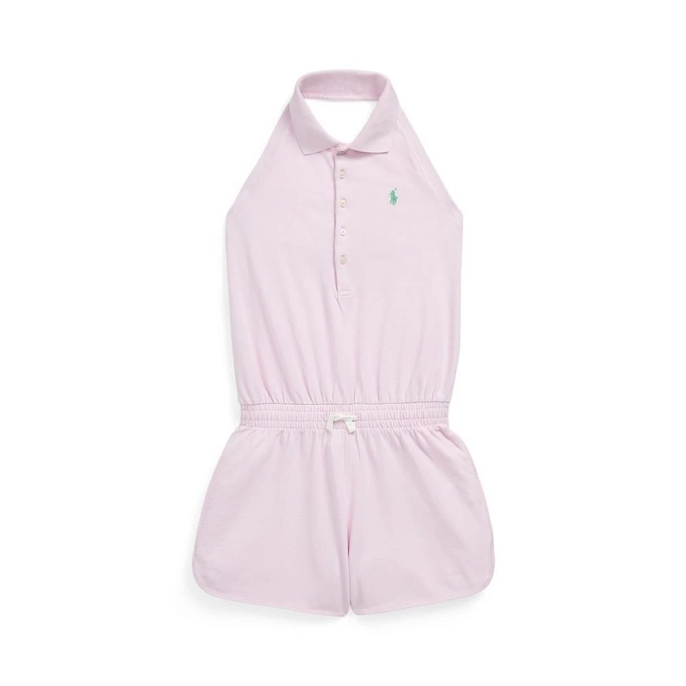 商品Ralph Lauren|Big Girls Stretch Mesh Halter Polo Romper,价格¥167,第1张图片