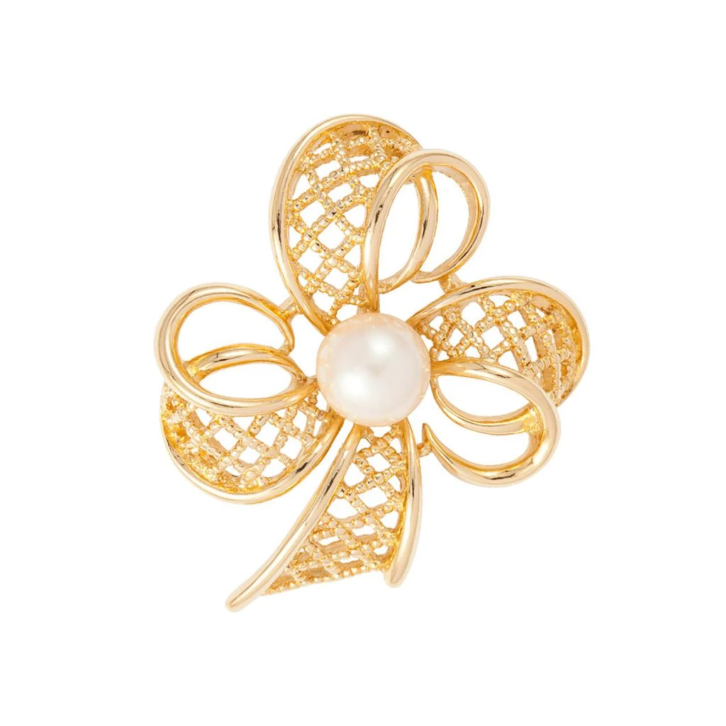 商品Susan Caplan Vintage|1960s vintage trifari faux pearl bow flower brooch,价格¥3246,第1张图片