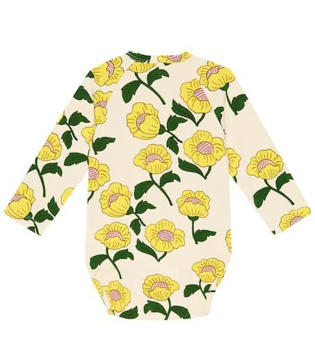 商品Mini Rodini|Baby Flowers wrap cotton bodysuit,价格¥285,第2张图片详细描述