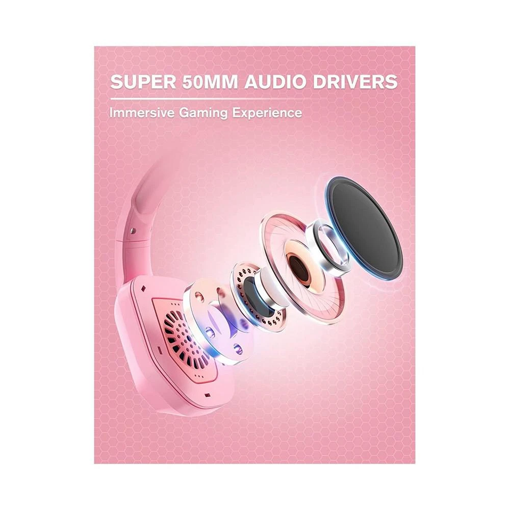 商品BOLT AXTION|Z30 Pink Gaming Headset with Noise Canceling Microphone,价格¥449,第3张图片详细描述