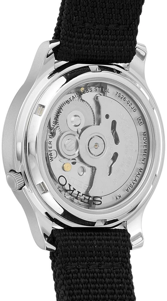 商品Seiko|SEIKO Men's SNK809 5 Automatic Stainless Steel Watch with Black Canvas Strap,价格¥1723,第2张图片详细描述