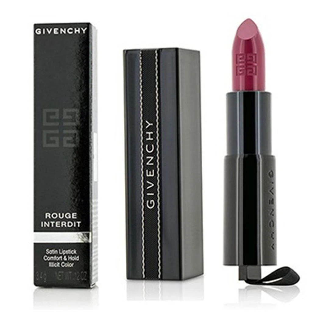 商品Givenchy|Givenchy 210169 0.12 oz Rouge Interdit Satin Lipstick No.8, Framboise Obscur,价格¥365,第1张图片