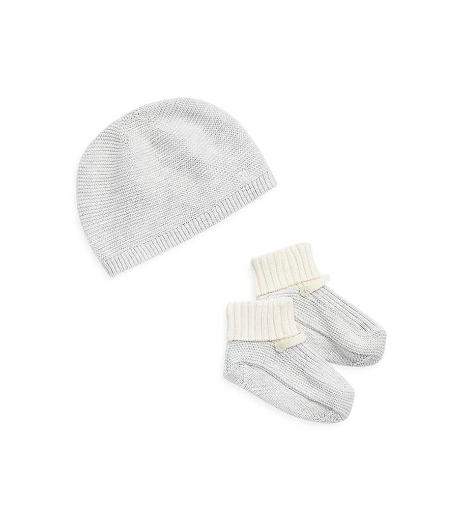 商品Ralph Lauren|Ralph Lauren Unisex Organic Cotton Hat & Booties Set - Baby,价格¥448,第1张图片