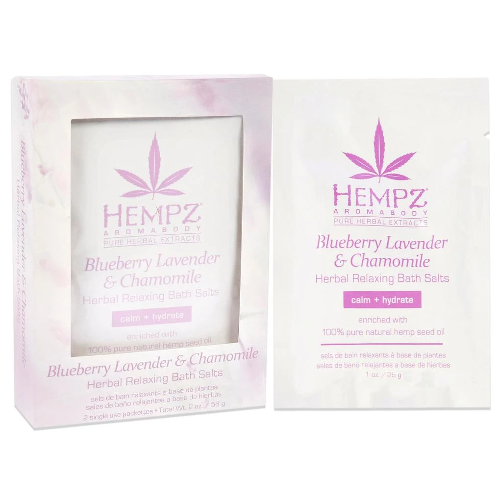 商品Hempz|Hempz Aromabody Blueberry Lavender and Chamomile Herbal Relaxing Bath Salts For Unisex 2 x 1 oz Bath Salt,价格¥103,第3张图片详细描述