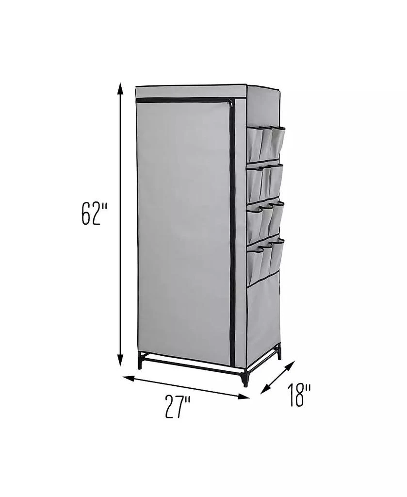 商品Honey Can Do|Wide Portable Wardrobe Closet with Cover and Side Pockets, 27",价格¥411,第5张图片详细描述