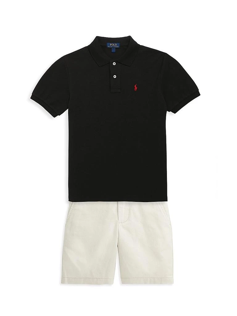 商品Ralph Lauren|Little Boy's & Boy's Classic Mesh Knit Polo,价格¥370,第2张图片详细描述