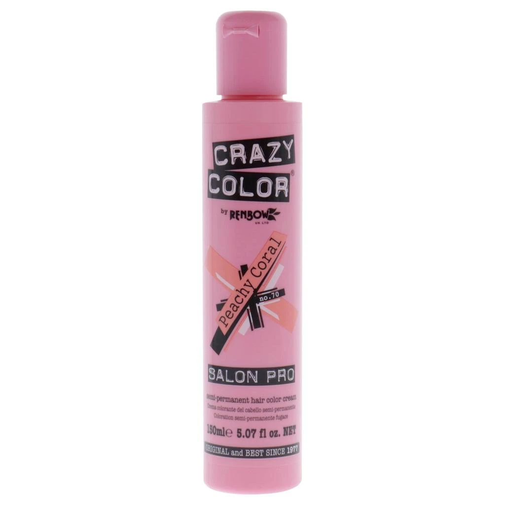 商品Crazy Color|Salon Pro Semi Permanent Hair Color - 70 Peachy Coral by  for Women - 5.07 oz Hair Color,价格¥119,第1张图片