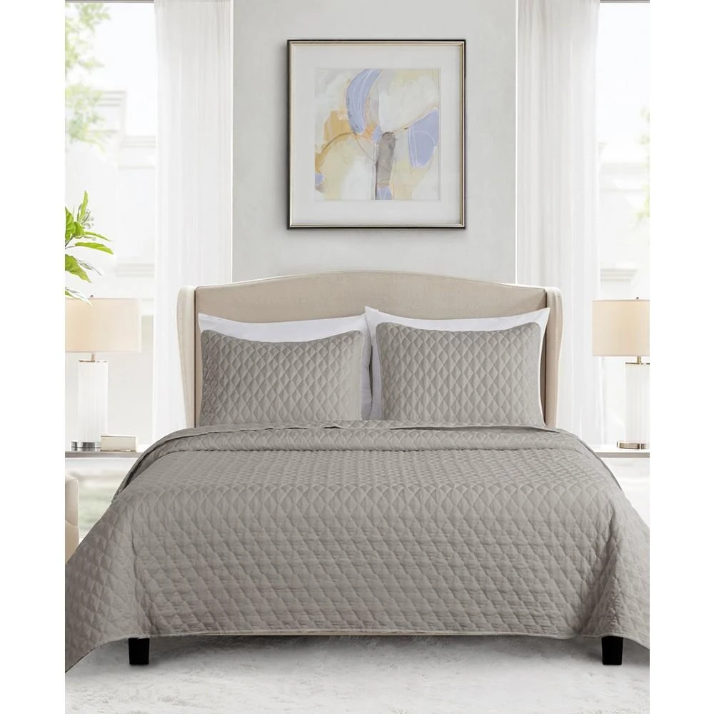 Diamond Stitched 3 Piece Quilt Set 商品