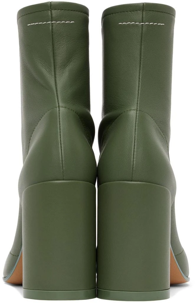 商品MAISON MARGIELA|Green Front Zip Ankle Boots,价格¥2074,第4张图片详细描述